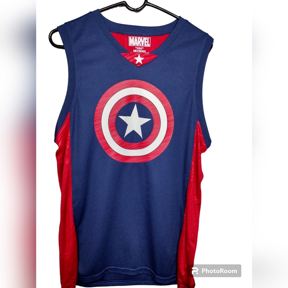 Marvel Captain America Basketball Jersey Men's size MD (38/40)